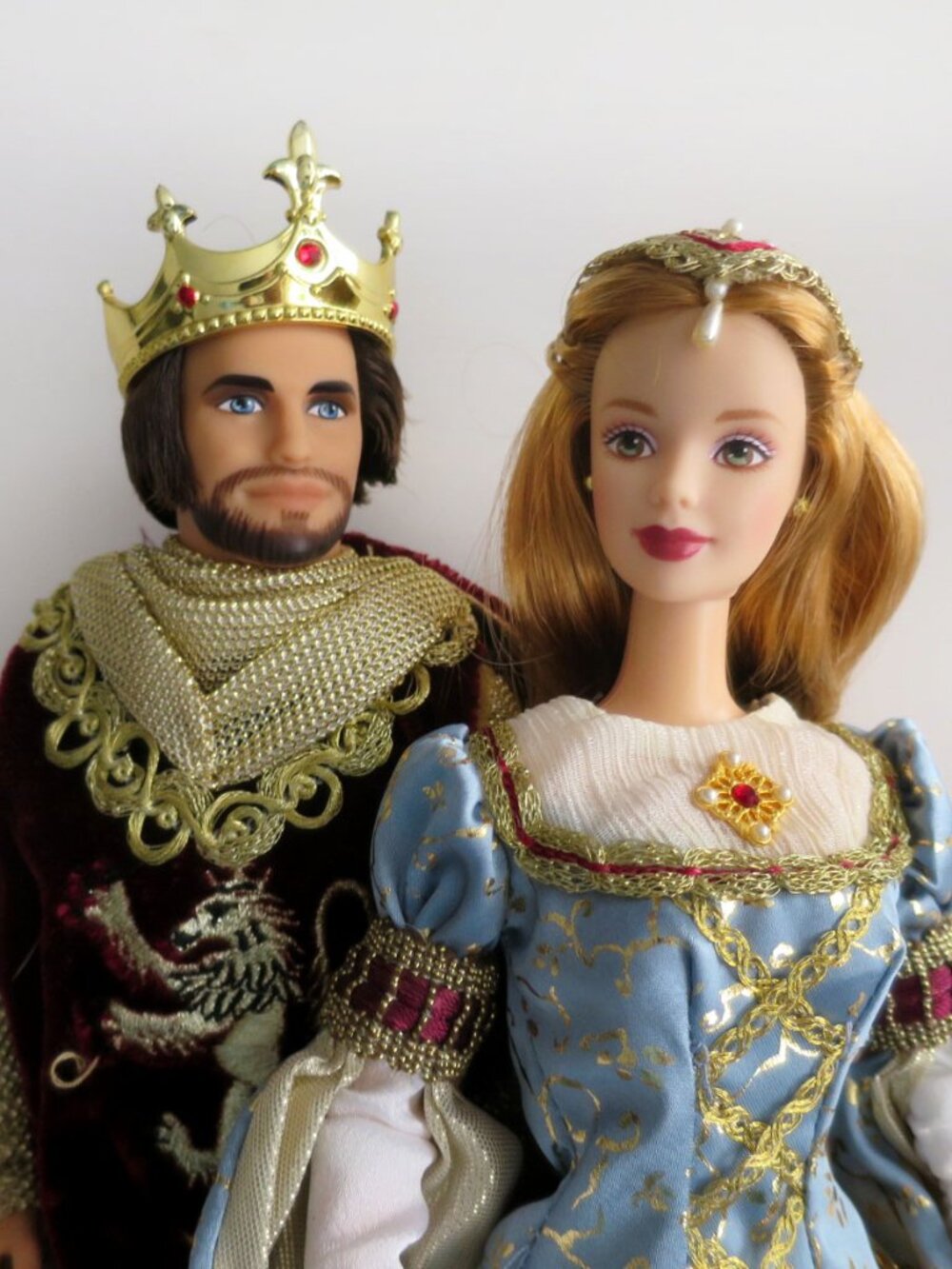 Vintage Ken & Barbie as Camelot's King Arthur & Queen Guinevere Dolls